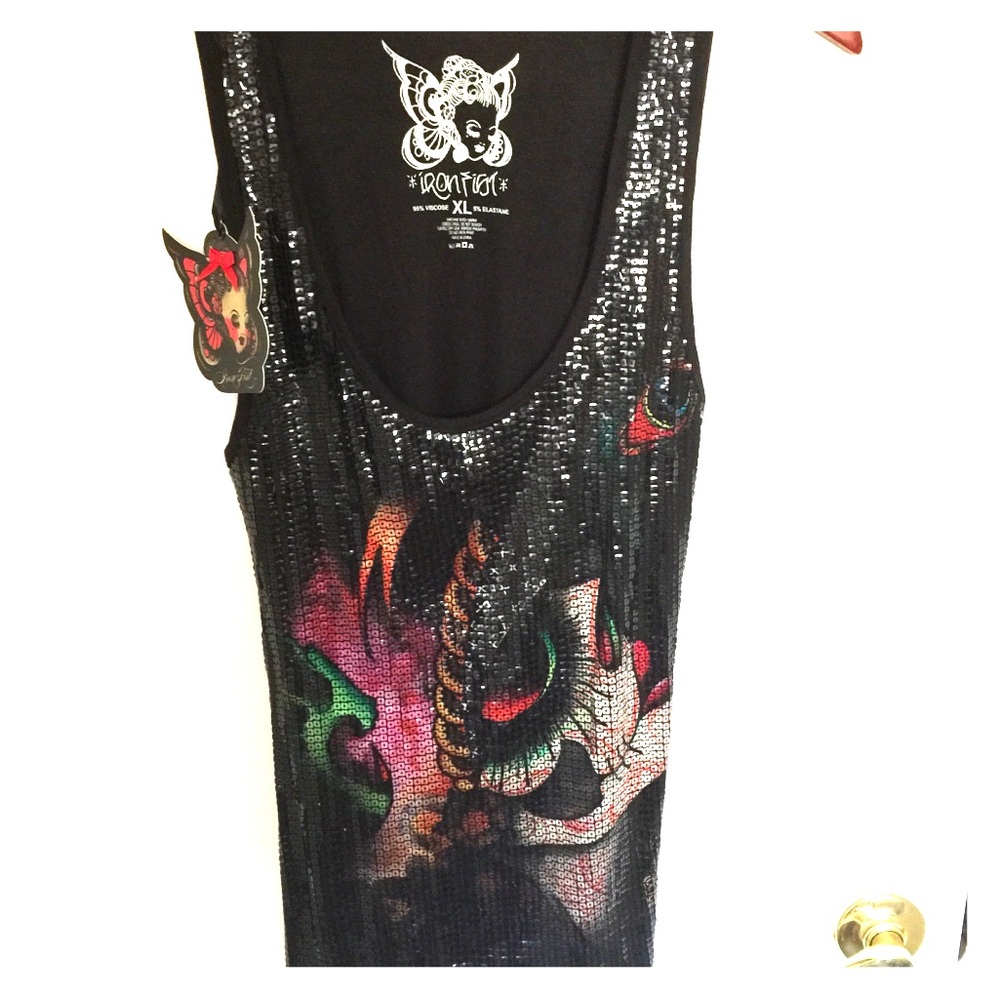 Iron Fist sequin tank XL